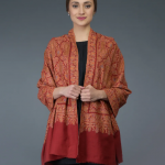 Red Sozni Hand Embroidered Jamawar Pure Pashmina Shawl