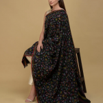 Black Pure Kashmir Pashmina Kani Jamawar Weave Shawl