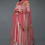Living Coral Resham-Tilla Embroidered Dupatta