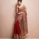 Maroon Color Party Wear Sari