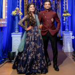 Blue Color Bridal Gown