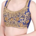 Blue embroidered blouse