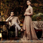 Beige Pink Embroidered Gown