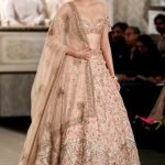 Beige Pink Color Party Wear lehenga