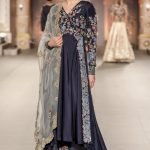 Black Color Embroidered Anarkali