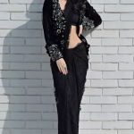 Fade To Black Beads & Sequin Hand Embroidered Jacket