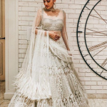 Tapsi In A White Lehenga
