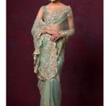 Mint Blue Sari For Party