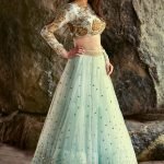 Mint Blue Party Wear Lehenga