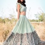 Mint Blue Party Wear Lehenga