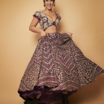 Purple color wedding lehenga