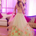 Mint Green Color Party Wear Lehenga