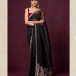 Black color party wear sari
