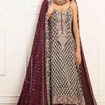 Black color jamawar sharara