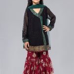 Black and maroon color girl salwar suit