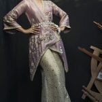 Woven metallic silk jacket with camisole