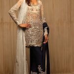 Indian net shirt featuring heavy hand embroidered zardoze and resham work.