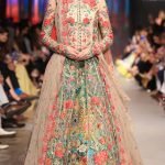 Heavily worked floral bridal.