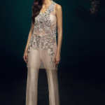 Beige color party and festive wear