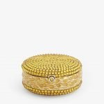 Macaron crystal-encrusted pill box