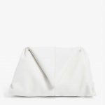 Envelope leather wristlet clutch