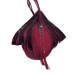 ANTIQUE BURGUNDY LEATHER BAG