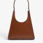 Brown color shoulder leather bag