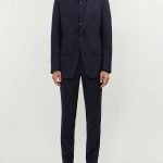 Tom Ford Padded-shoulder single-breasted wool-blend suit
