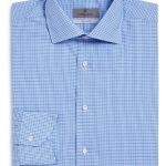 Canali Open-Check Regular Fit Dress Shirt