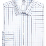 Brooks Brothers Grid Windowpane Regular Fit Dress Shirt