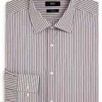 BOSS Jango Cotton Striped Slim Fit Dress Shirt