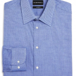 Emporio Armani Micro Geometric Regular Fit Dress Shirt