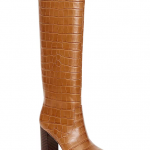 Loeffler Randall Women's Goldy Croc-Embossed Tall Boots