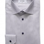 Eton Soft Chambray Solid Slim Fit Dress Shirt