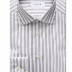 Eton Slim Fit Striped Natural Stretch Dress Shirt