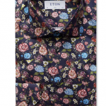 Eton Floral Print Slim Fit Dress Shirt