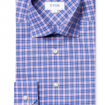 Eton Plaid Slim Fit Dress Shirt