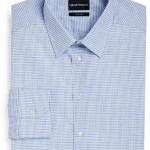 Emporio Armani Cross Hatch Regular Fit Dress Shirt