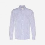SANDRO Striped classic-fit cotton shirt