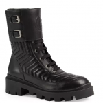 Gucci Women's Frances Quilted Leather Combat Boots