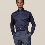 Eton Navy shirt - signature twill