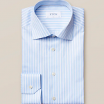 Eton Light blue Bengal striped twill shirt