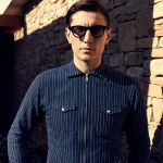 Eton Striped Zipper Shirt