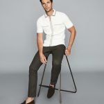 REISS GREEN COLOR SLIM FIT CHINOS