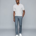 REISS AIRFORCE BLUE SLIM FIT CHINOS