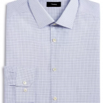 Theory Small Grid Slim Fit Dress Shirt