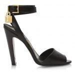 TOM FORD SMOOTH LEATHER PADLOCK SANDAL