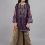Plum color kids kurta pajyma