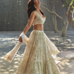 Ivory color bridal lehenga