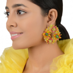 Bead Hoop Statement Studs